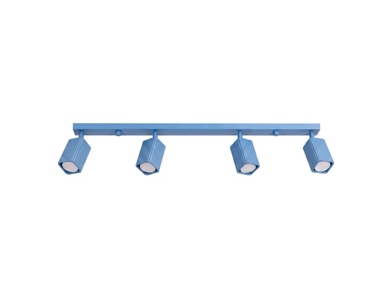  Plafonnier rayo 4l azur aluminium moderne 16.5x81x6cm SL.3293 - Conforama A