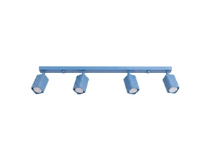 Plafonnier rayo 4l azur aluminium moderne 16.5x81x6cm