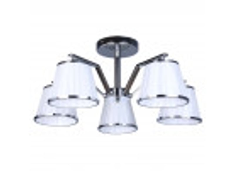  Fabrilamp trebol, lampe classique, 5xe14, blanc et chromé, 24 x 59 x 59 cm 151655020 - Conforama B