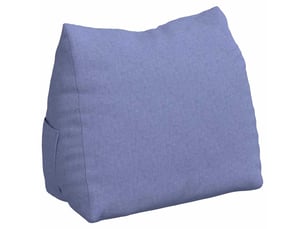Coussin de dos, coussin de dossier bleu denim 60 x 20 x 50 cm tissu cf54552