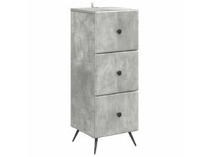 Armoire de rangement bureau, armoire à tiroirs gris béton 33 x 34,5 x 90 cm shl2339