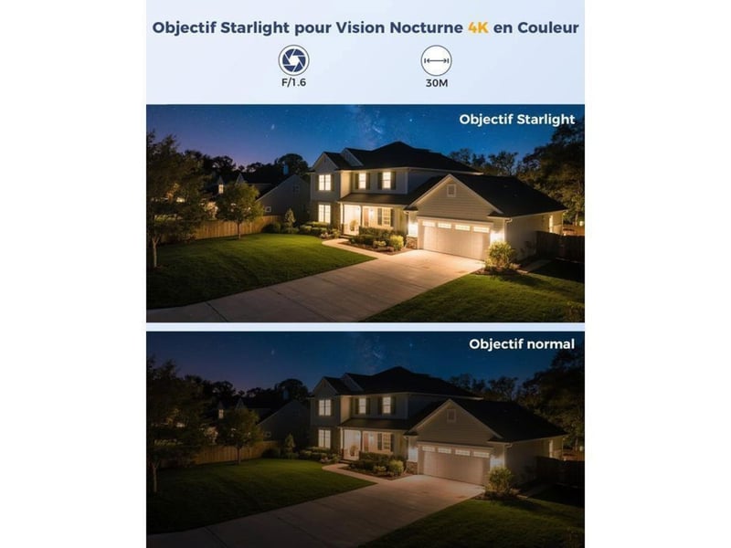  Camera de surveillance ptz wifi exterieur 1080p ip66 detection humaine 4x  - Conforama C