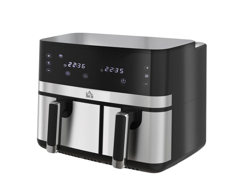  Friteuse à air sans huile, air fryer, double compartiment 8,5 l, 2700 w - 8 programmes, minuterie, température réglable  - Conforama B