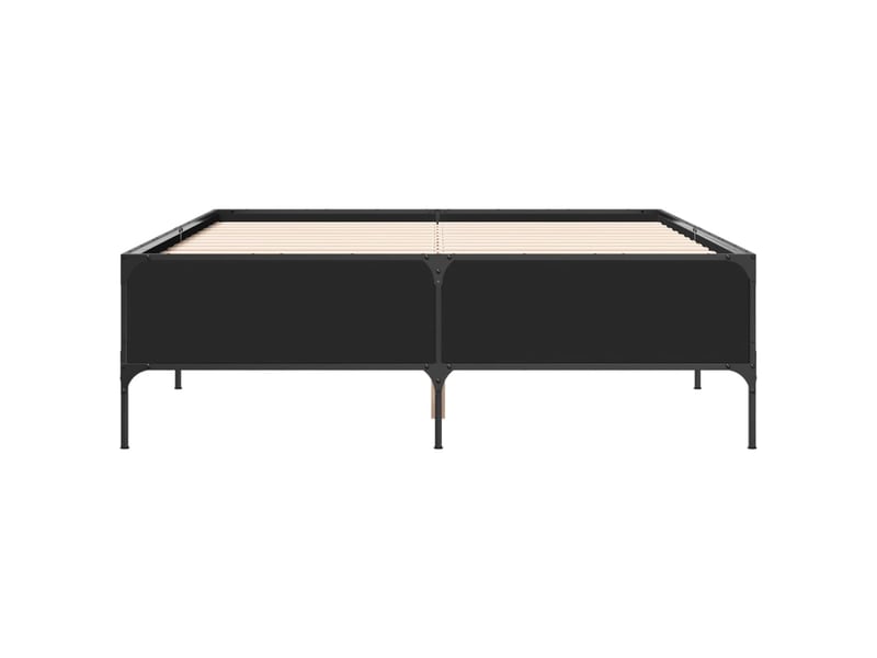  Lit double- lit adulte -  cadre de lit sans matelas noir 135x190 cm  - Conforama C
