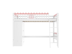 Lit mezzanine 90x200 cm <strong></strong>  <strong></strong> coloris blanc