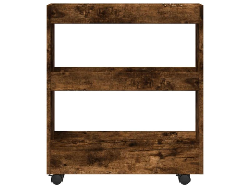  Chariot de rangement étroit pour bureau 3 niveaux chêne fumé shl6343  - Conforama D