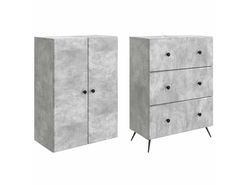 Ensemble de meubles 2 pcs, rangement de salon 66 x 34,5 x 90 cm bois d'ingénierie shl8782 - Conforama D