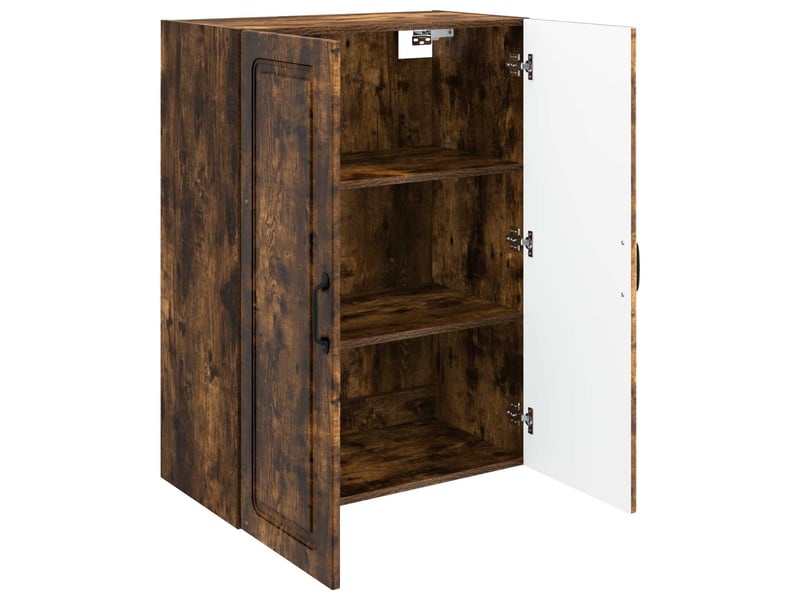 Armoire murale salon 66x34,5x90cm bois d'ingénierie chêne fumé shl5714 - Conforama C