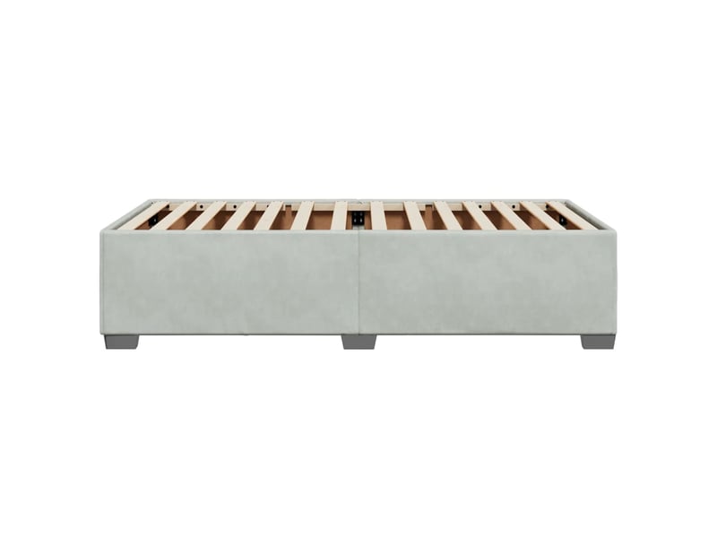  Lit simple- lit adulte -  cadre de lit sans matelas gris clair 100x200 cm velours  - Conforama D