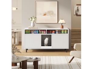 Meuble tv coloris blanc 120 cm VIVRYN