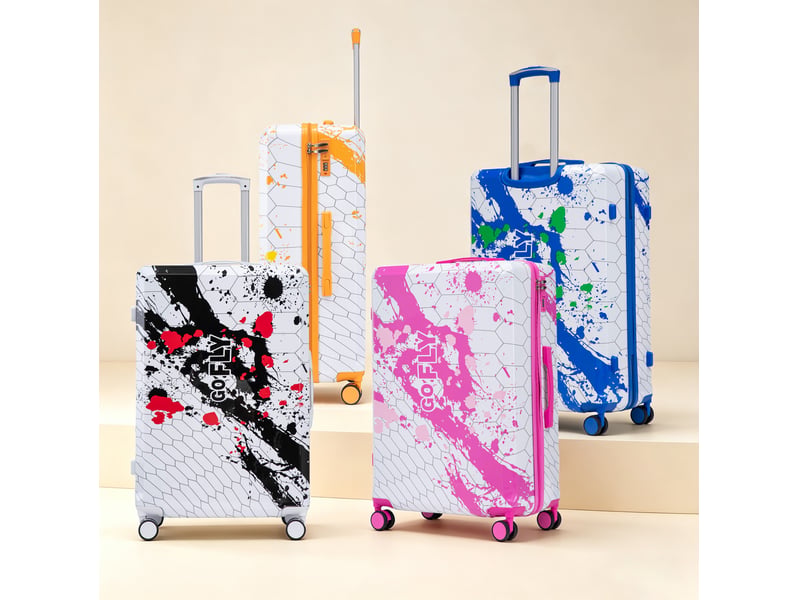 Valise rigide 28 pouces 50,5 x 29 x 76,5 cm – bleu – roulettes 360°, serrure à combinaison, coque pc - Conforama B