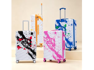 Valise rigide 28 pouces 50,5 x 29 x 76,5 cm – bleu – roulettes 360°, serrure à combinaison, coque pc