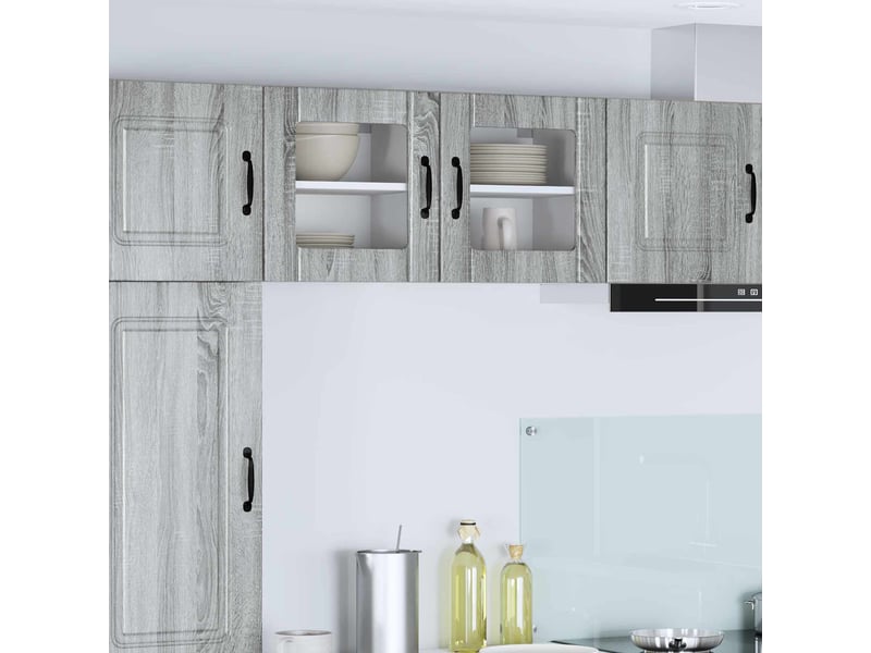  Meuble mural de cuisine, cabinet en verre mural sonoma gris 40x31x40cm  - Conforama B