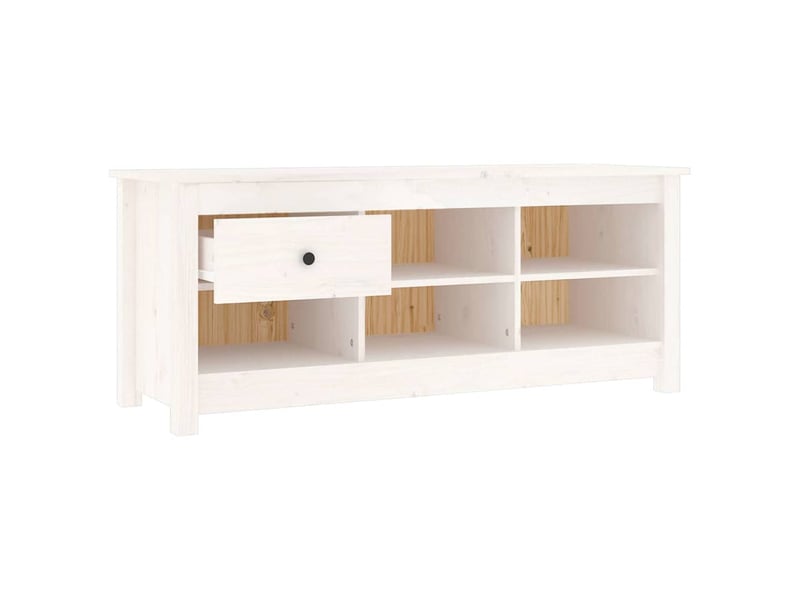  Meuble à chaussure | armoire à chaussures blanc 110x38x45,5 cm bois de pin massif shl6646  - Conforama D