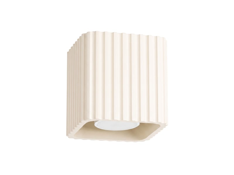 Plafonnier riff 1 beige gu10 aluminium moderne 10x10x10cm SL.3022 - Conforama A