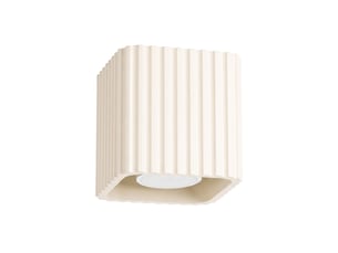 Plafonnier riff 1 beige gu10 aluminium moderne 10x10x10cm