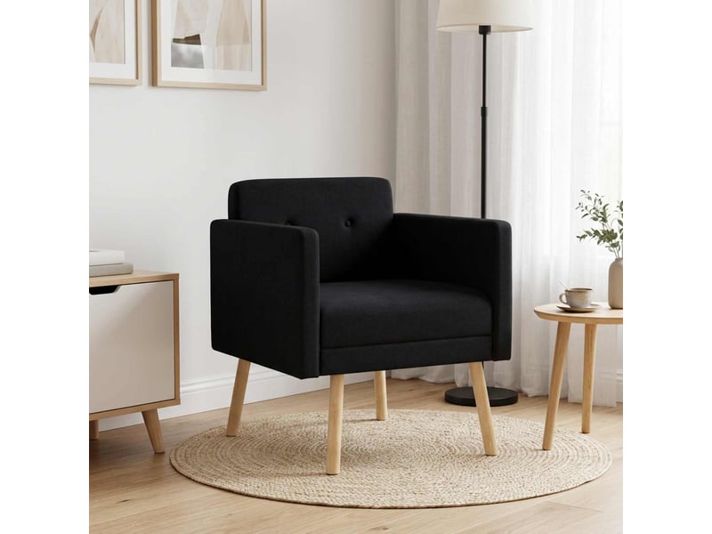 Vidaxl fauteuil d'appoint noir tissu - Conforama B