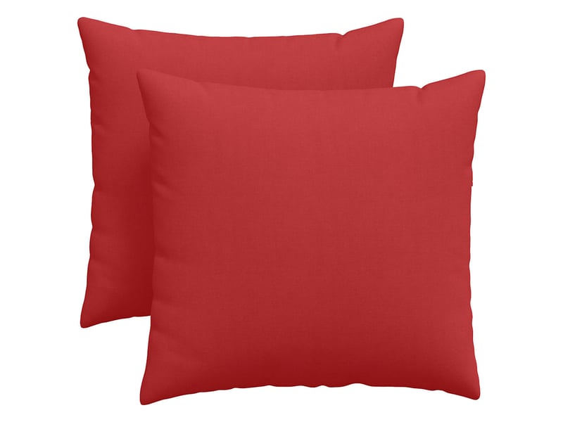  Lot de 2 coussins de canapé, coussins décoratifs tissu rouge 45 x 45 cm cf58942  - Conforama A