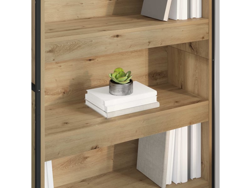 Bibliothèque, armoire à livres 80 x 30 x 189,5 cm bois d'ingénierie chêne artisan - Conforama D