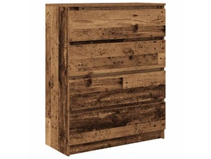 Buffet - bahut - meuble de rangement vieux bois 80x35x99 cm bois d'ingénierie