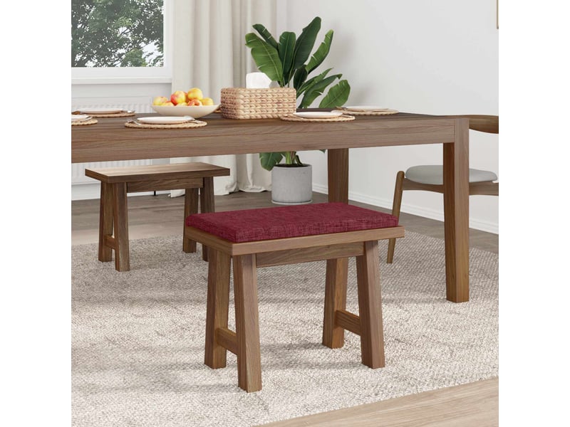  Coussin de banc, coussin d'assise, coussin de canapé tissu bordeaux profondeur 35 cm cf53779  - Conforama C