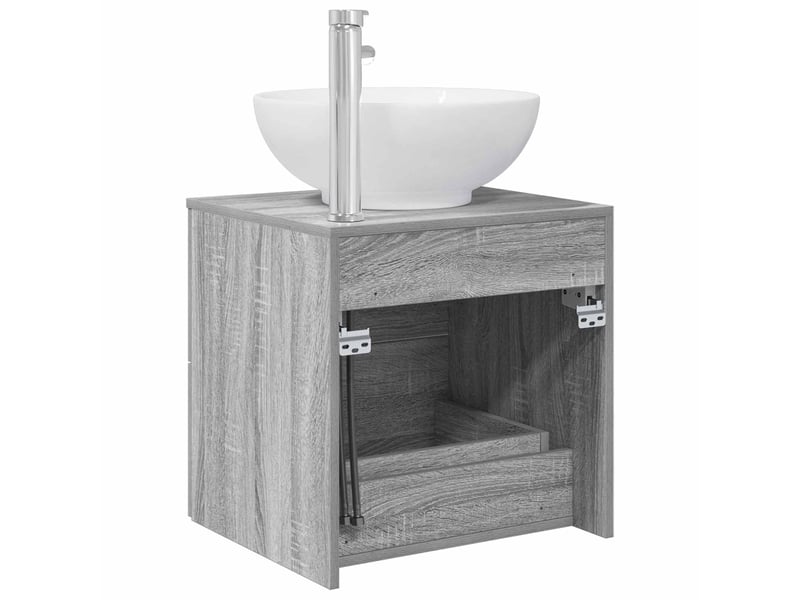  Vanité de lavabo mural, meuble de rangement sonoma gris 49.5x44.5x66.5 cm  - Conforama E