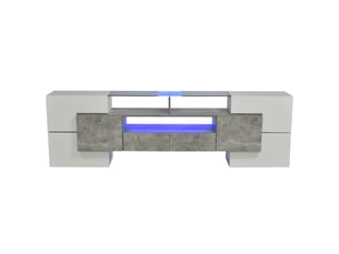 Meuble tv coloris gris 200 cm <strong>PEXCHO</strong>  <strong></strong>