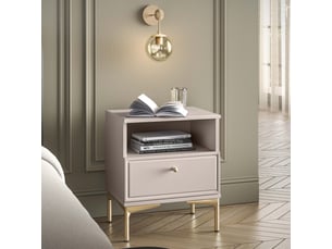 Selsey sandro - table de chevet à 1 tiroir - 45 cm - grėge