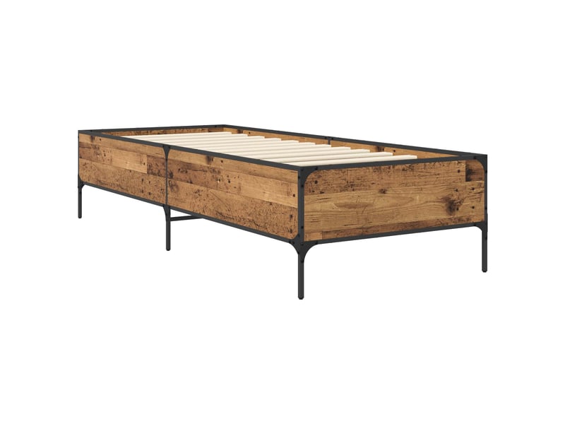  Lit simple- lit adulte -  cadre de lit bois ancien 80 x 200 cm bois d'ingénierie  - Conforama B