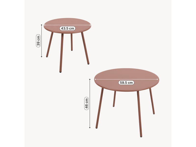  Ensemble de meubles de jardin kivanta 5 pièces rouille beige [en.casa] Kivanta - Conforama E