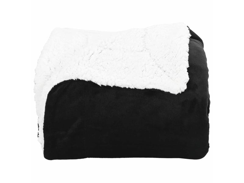  Plaid canapé noir 220x240 cm 2.67 kg polaire  - Conforama D