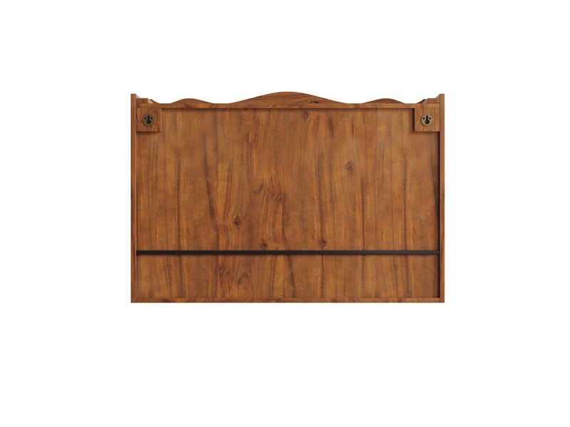 Armoire murale modèle retro 90 cm, marron, 2 portes coulissantes, 3 niveaux de rangement, cuisine salle bain - Conforama E