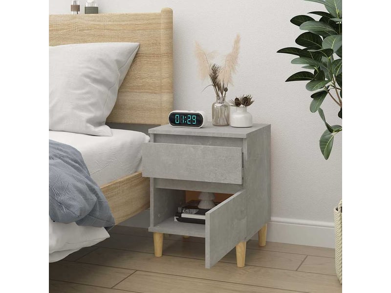  Table de chevet chanmbre, table d'appoint gris béton 40x35x50 cm  - Conforama C
