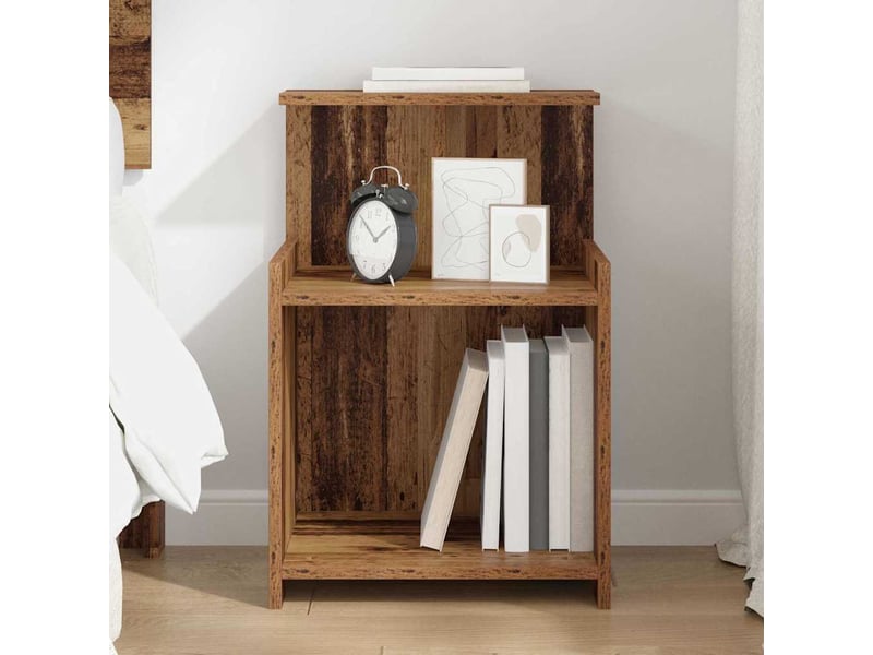 Table de chevet bois ancien 40 x 35 x 60 cm bois d'ingénierie  - Conforama B