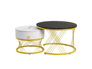Table carré(e) coloris bicolore <strong>ATELIER CONFORTIEL</strong> <strong></strong> - 70 cmx70 cm