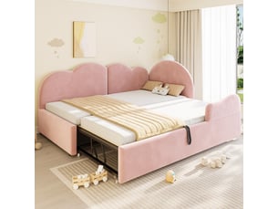 Lit banquette 90x200 cm <strong>SAPGAKS</strong> <strong></strong> coloris rose