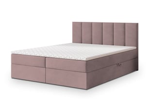 Lit avec rangement 160x200 cm <strong>MASSENO</strong> <strong></strong> coloris rose