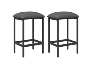 Lot de 2 tabouret de bar, chaise de bar gris clair 40x32x74 cm shl13160