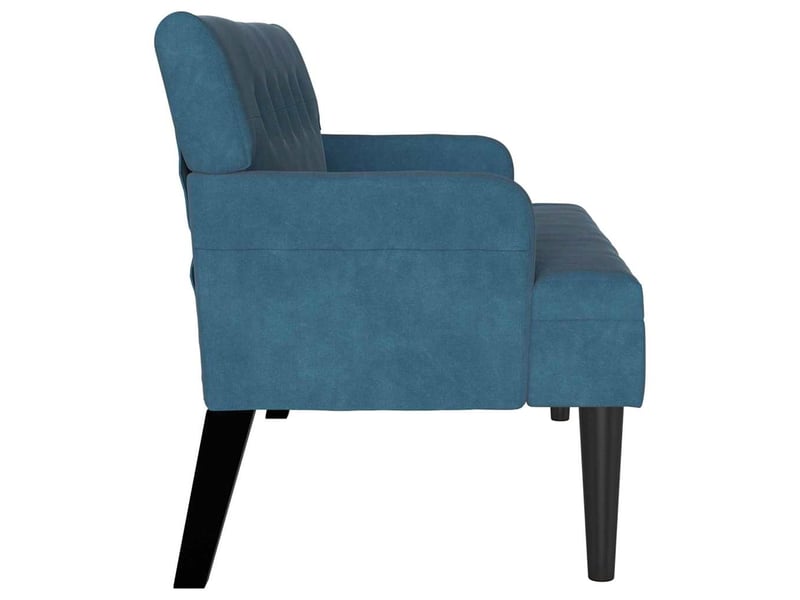  Banc chambre, banc de lit chesterfield bleu 112x65,5x75 cm velours  - Conforama E