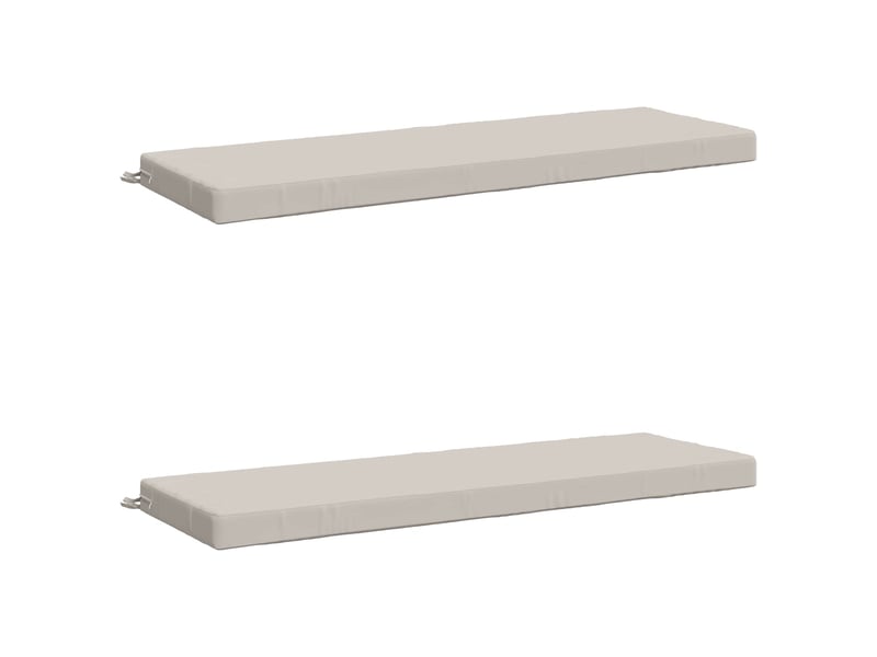  Lot de 2 coussins de banc, coussins d'assise soest 100 % polyester blanc cf57036  - Conforama A
