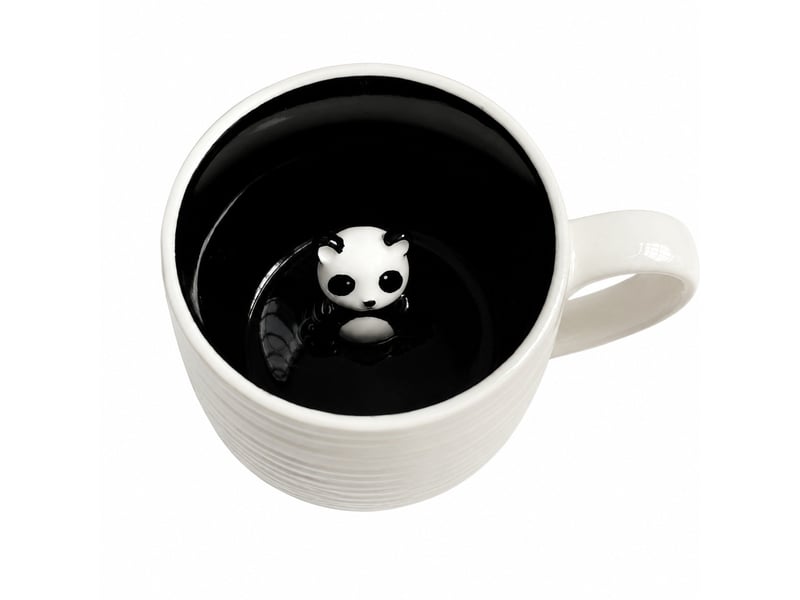  Mug en céramique, panda en relief, 450 ml  - Conforama A