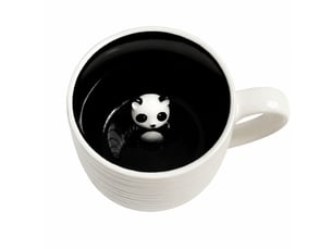 Mug en céramique, panda en relief, 450 ml