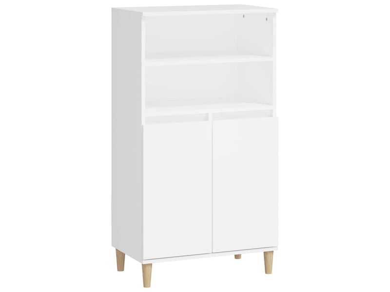  Buffet haut - bahut - meuble de rangement blanc 60x36x110 cm bois d'ingénierie  - Conforama A