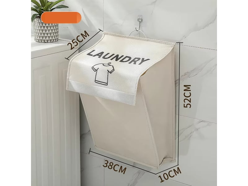  Panier à linge mural, organiseur de salle de bain pliable, panier à linge à large ouverture, organiseur de rangement pour vêtements  - Conforama B