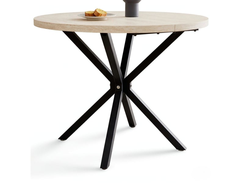  Table à manger ronde 100 cm, 4 à 6 personnes homvra  - Conforama A