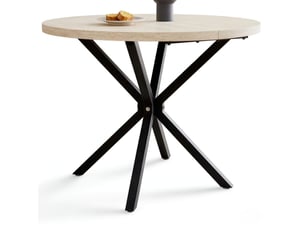 Table à manger ronde 100 cm, 4 à 6 personnes homvra