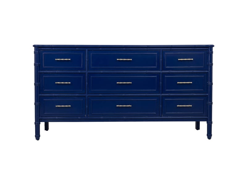  Buffet en bois bleu 155x45x81 cm h  - Conforama B