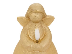 Bougie led ange doré h. 15 cm