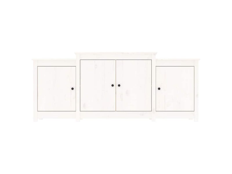  Buffet salon, buffet de rangement blanc 164x37x68 cm bois massif de pin  - Conforama E
