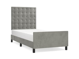 Lit simple 80x200 cm coloris gris